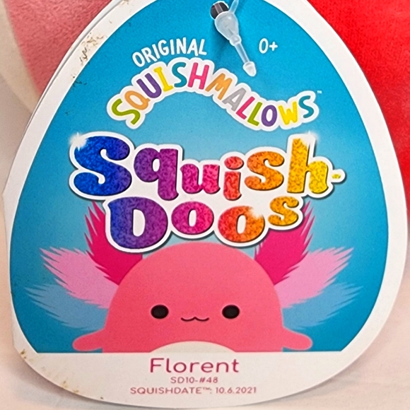 FLORENT 🦎 Pink Squish-Doo Axolotl Original Squishmallow by Kelly Toy ☆》NWT《☆ - Picture 2 of 9